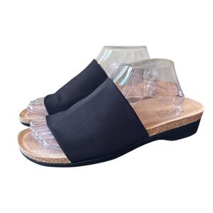 Munro‎ Casita Black Walking Wedge Stretch Slide Size 11 M